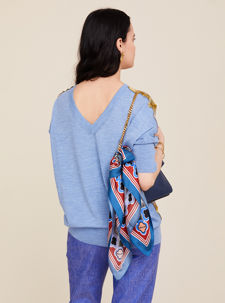 CARINA MERINO WOOL SWEATER INDIGO BLUE