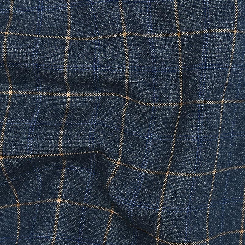Eldridge Spruce Blue Flannel Windowpane Suit