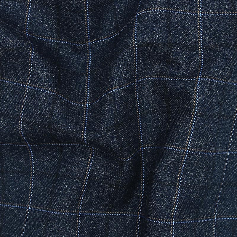 Bryant Charcoal Blue Check Flannel Suit