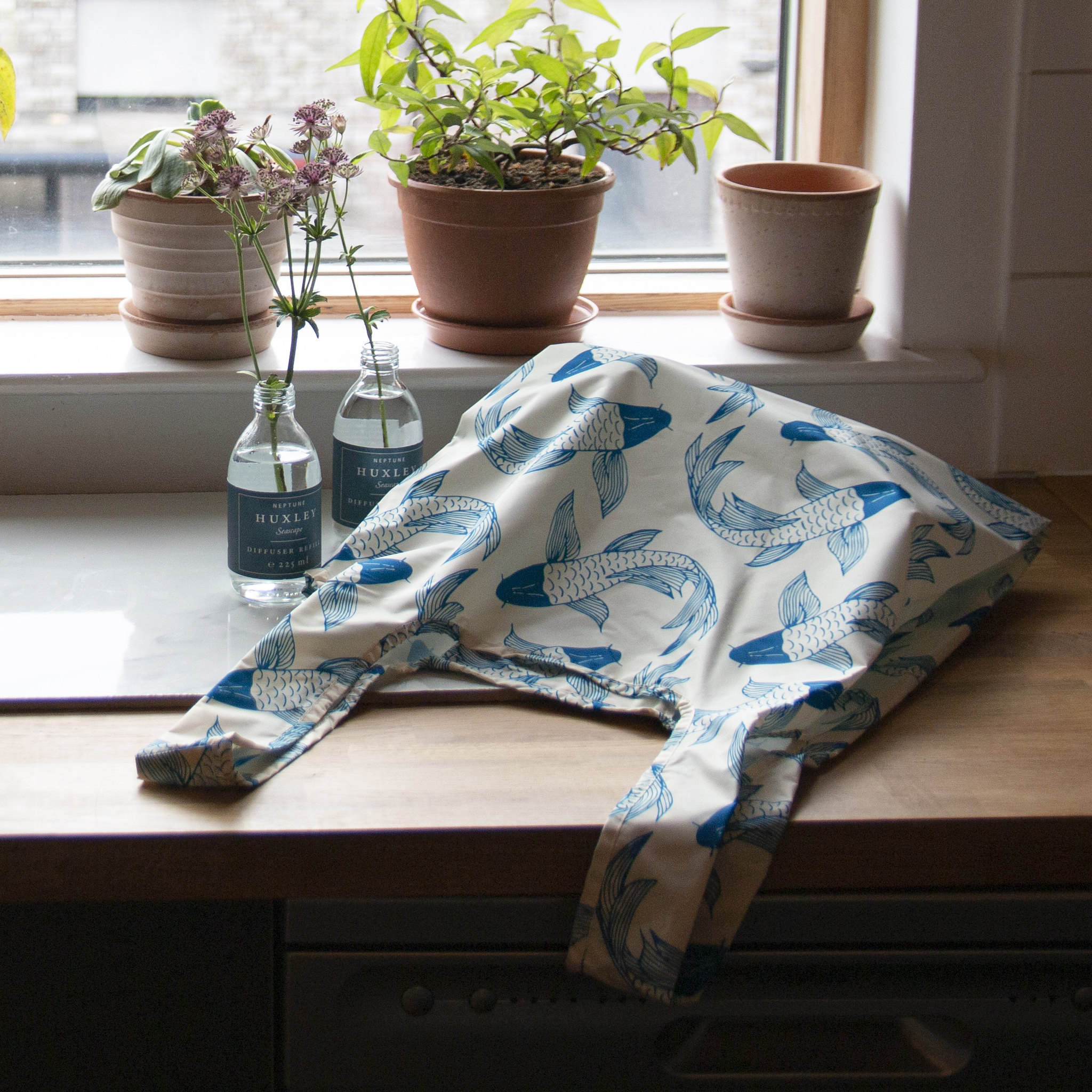 Recycled Plastic Reusable Shopping Bag - Koi Fish HOME | CL Kind Bag
