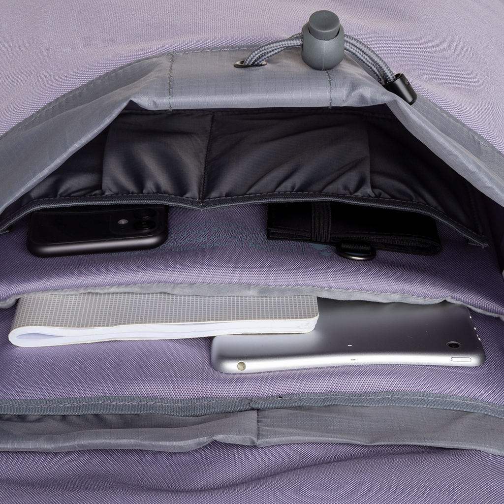 Scout Metal Hook 100% Recycled PET Backpack Lilac BAGS | Unisex Lefrik