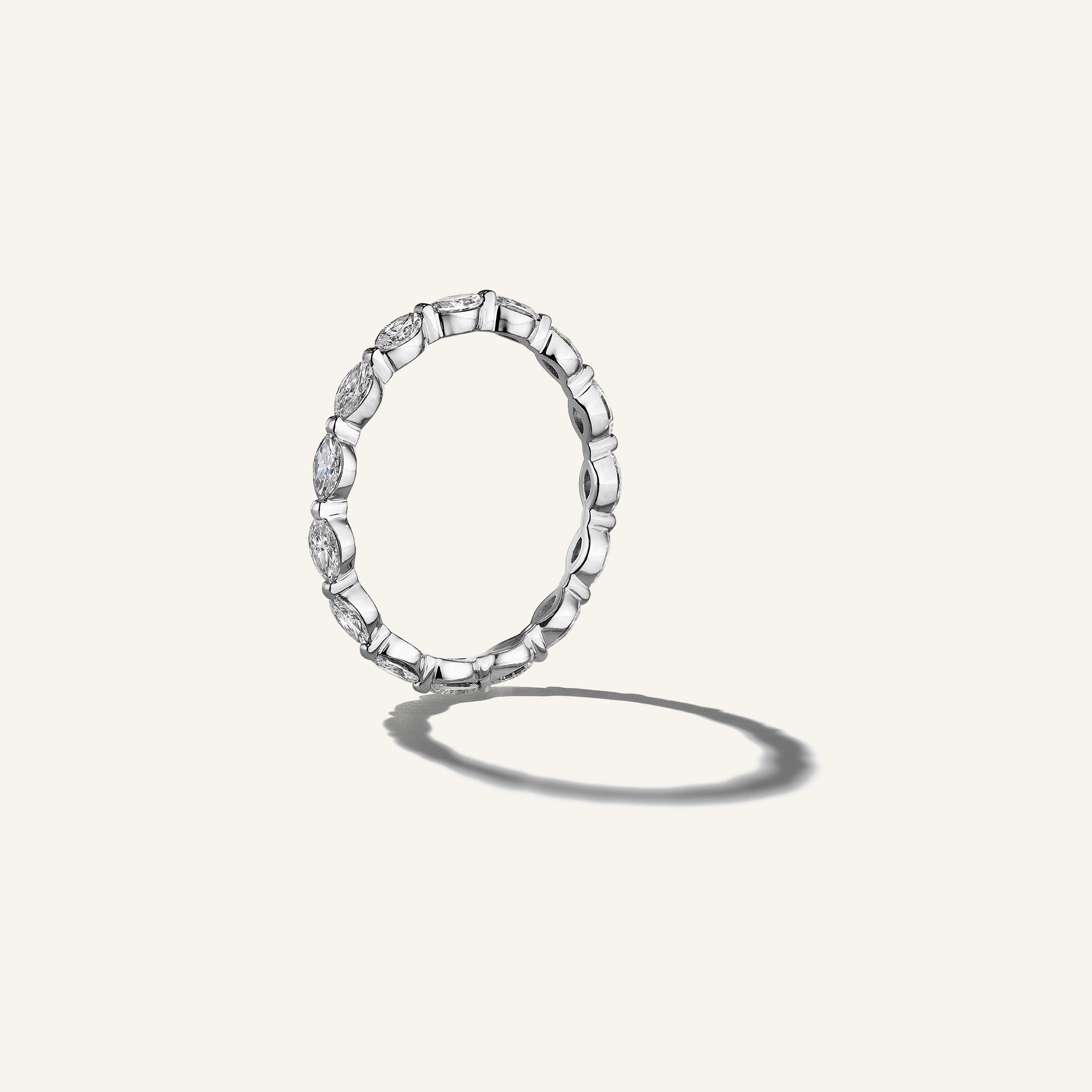 Marquise-Cut-Diamond-Eternity-Band_18k White Gold