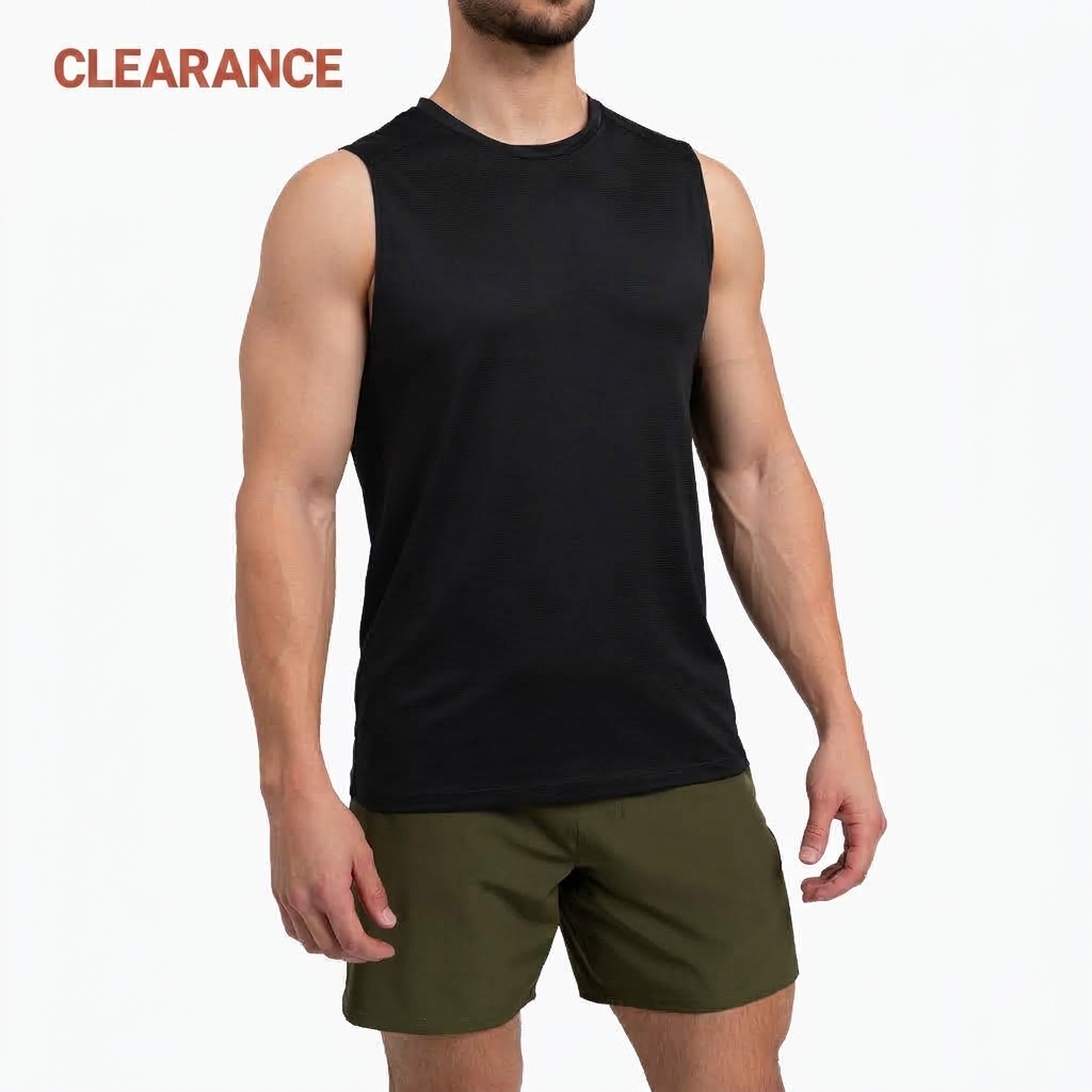 Clearance: Men's Solis Muscle Tee - Black / Small