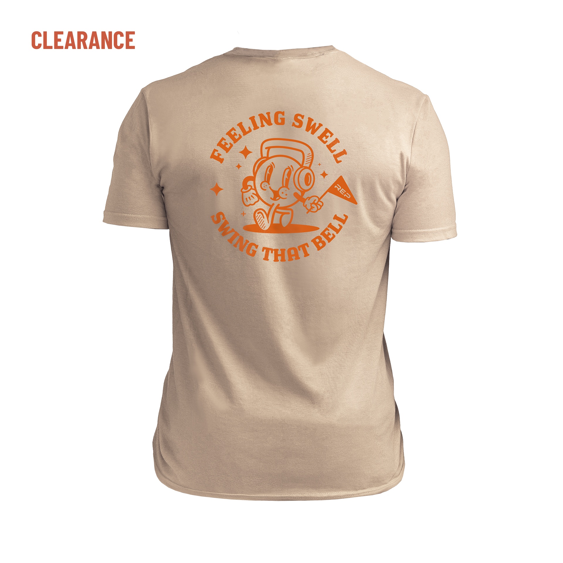 Clearance: Men's Feeling Swell Tri-Blend Crew T-Shirt - Heather Desert/Orange / X-Small